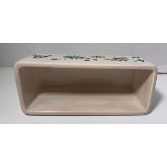 Stick Butter Dish Bee Flower EMMA'S by CW Hand Painting Dutch Wax Singer - Picture 7 of 8